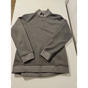 BUGATCHI‎ Mens Waffle Knit Quarter Zip Sweatshirt Mens Size XL Gray Exc. (1591